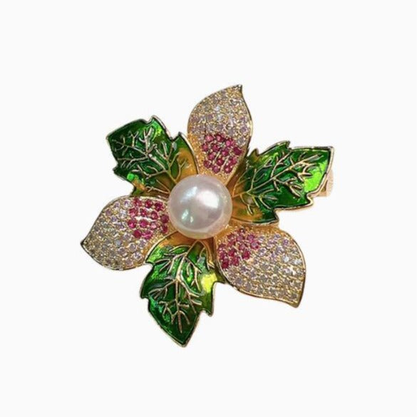 Ladies' Bauhinia Pearl Fashion Brooch