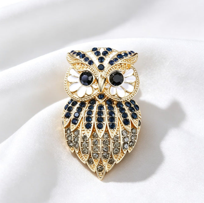 Ladies' Owl Bright Diamond Fashion Brooch