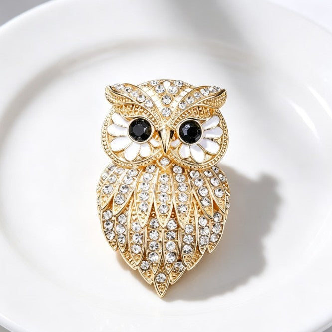 Ladies' Owl Bright Diamond Fashion Brooch